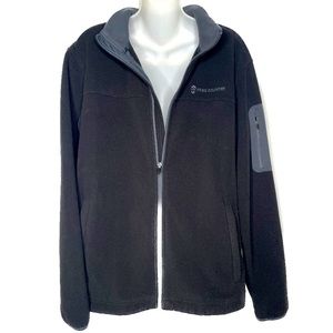 2/$25💥 Men Free Country Black Fleece Zip Up Jacket Sz S Bin Q